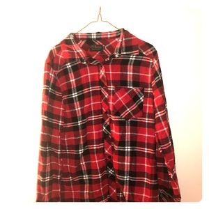 Red, Black and White Plaid Flannel